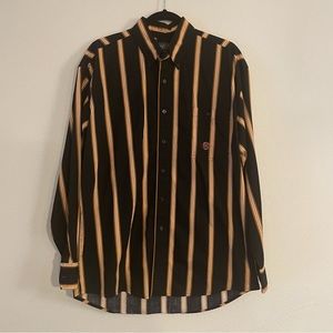 Men’s Vintage Wrangler 20X Western Button Down Striped Shirt 16.5x34/35